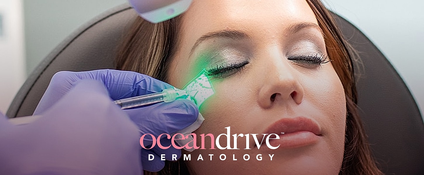 Patient receiving dermatology treatment on back.