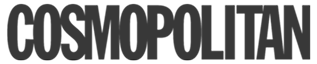 Cosmopolitan magazine logo in bold text.